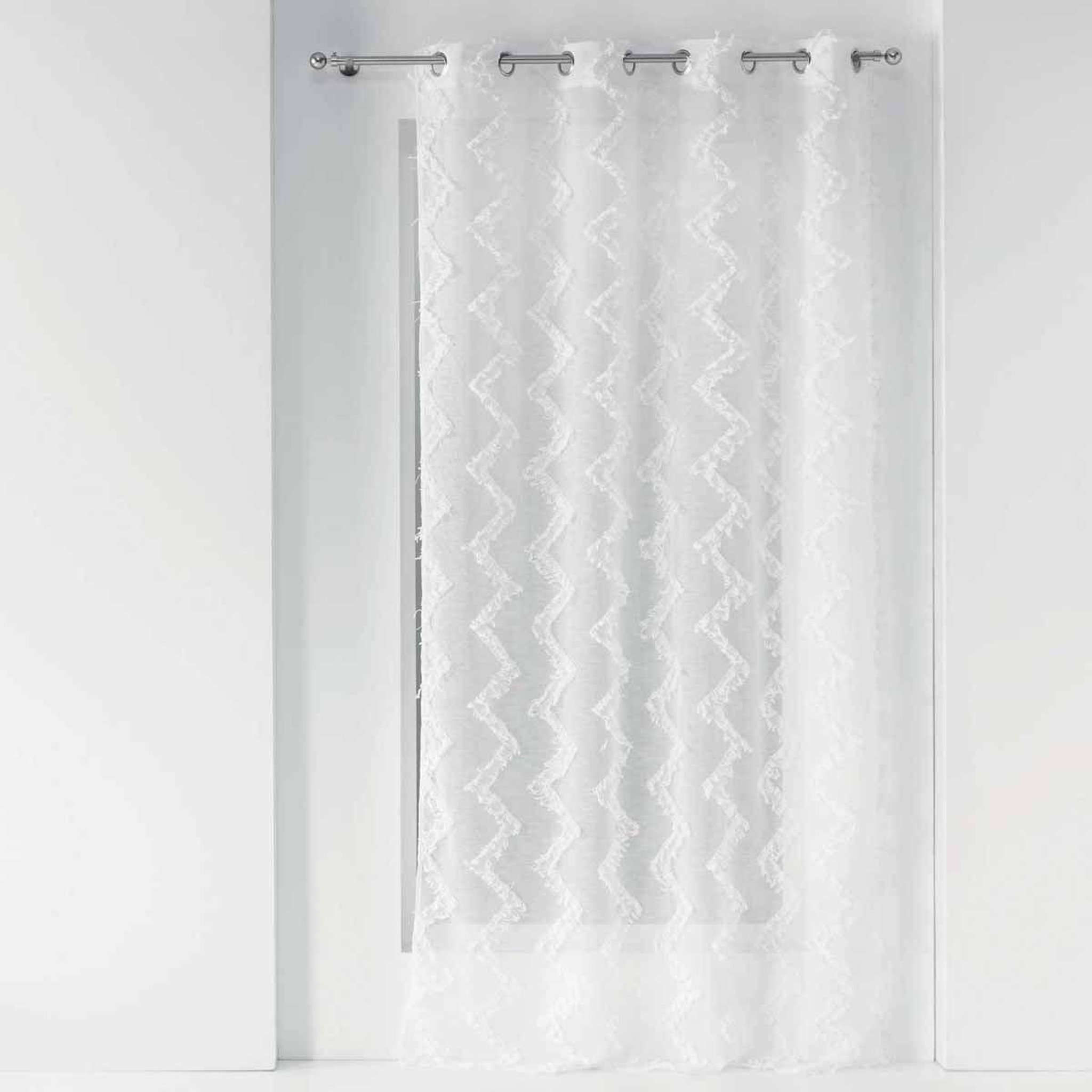 Douceur d'Intérieur Rideau voilage à œillets  dany  140x240cm blanc