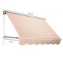 Voir la diapositive 3 : OUTSUNNY Store banne manuel inclinaison réglable aluminium polyester imperméabilisé 70L x 180l cm beige