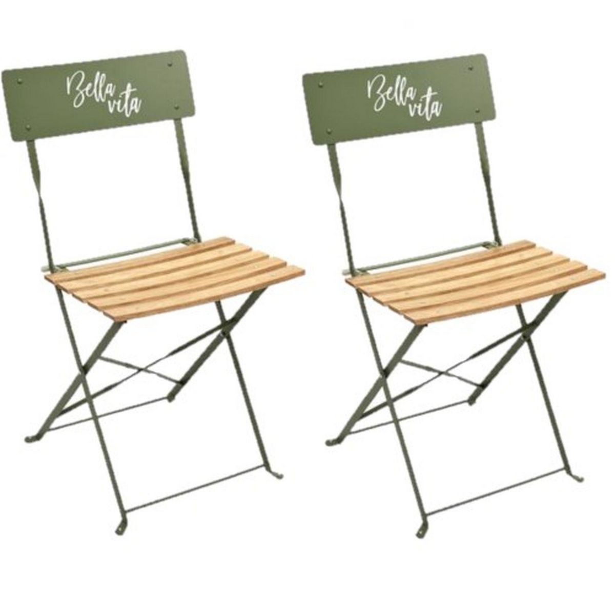 The Home Deco Factory Lot de 2 Chaises pliantes Bella Vita