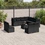 Voir la diapositive 1 : VIDAXL Salon de jardin 12 pcs avec coussins noir resine tressee