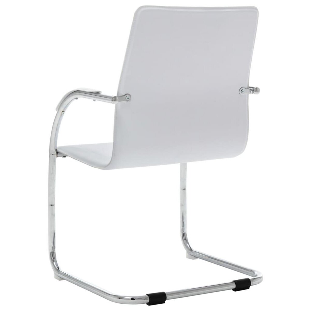VIDAXL Chaise de bureau cantilever Blanc Similicuir