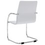Voir la diapositive 4 : VIDAXL Chaise de bureau cantilever Blanc Similicuir