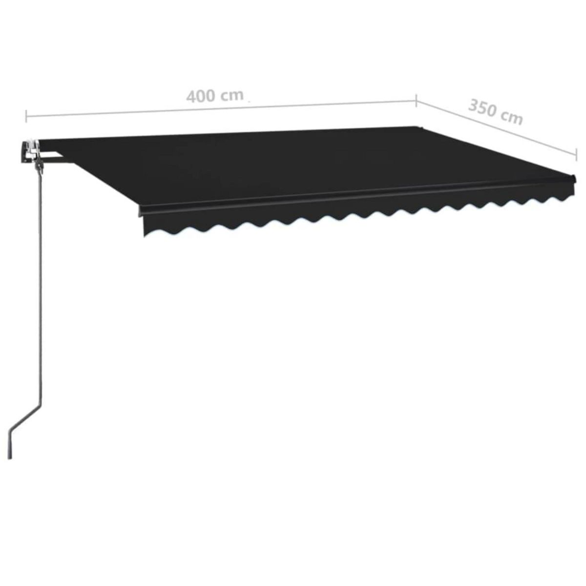 VIDAXL Auvent retractable automatique 400x350 cm Anthracite