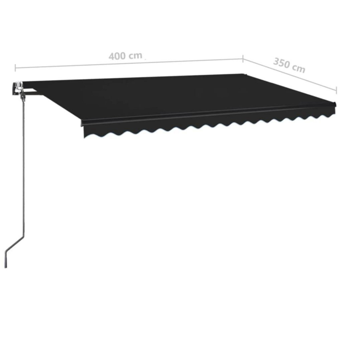 VIDAXL Auvent retractable automatique 400x350 cm Anthracite