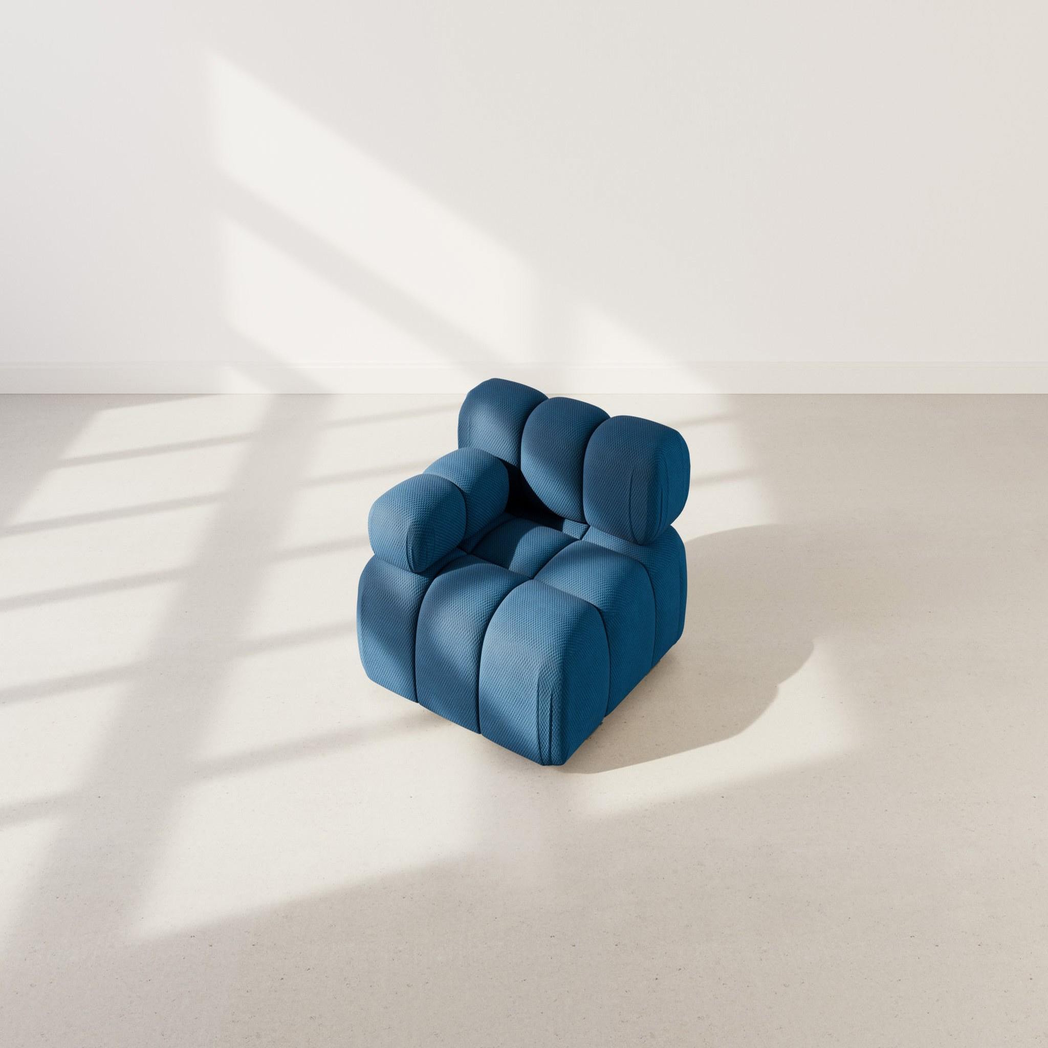 Voir la diapositive 3 : LISA DESIGN Ruby - module d'assise gauche en velours texturé