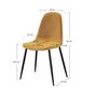 Voir la diapositive 4 : Rendez vous déco Lot de 2 chaises en velours jaune et pieds en métal - Malrik