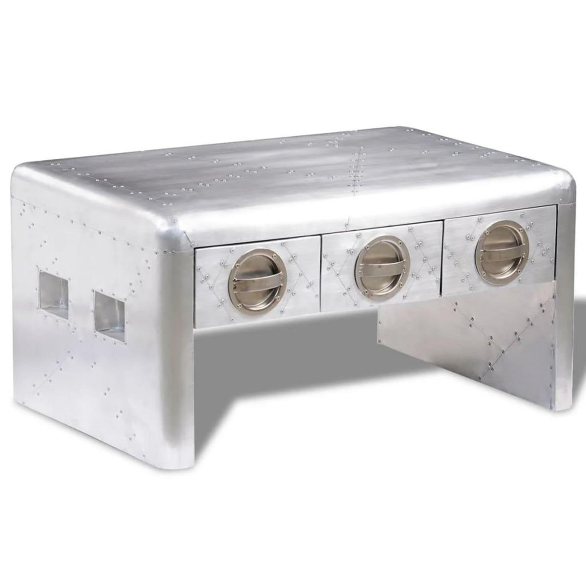 VIDAXL Table basse 3 tiroirs vintage Style d'aviation