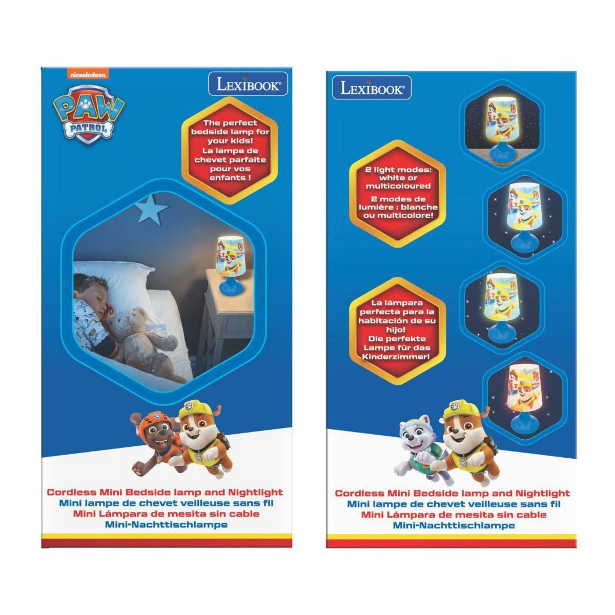 Lexibook Mini lampe de chevet veilleuse sans fil Pat' Patrouille