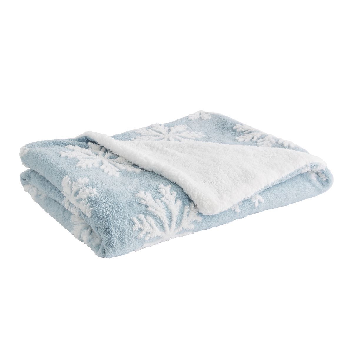 ACTUEL Plaid fantaisie bi-matière en polyester 250g/m² FLOCON 