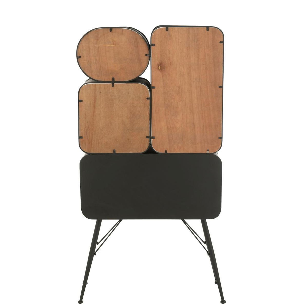 Paris Prix Étagère 2 Portes  Courchevel  160cm Noir