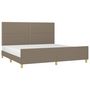 Voir la diapositive 3 : VIDAXL Cadre de lit sans matelas taupe 200x200 cm tissu