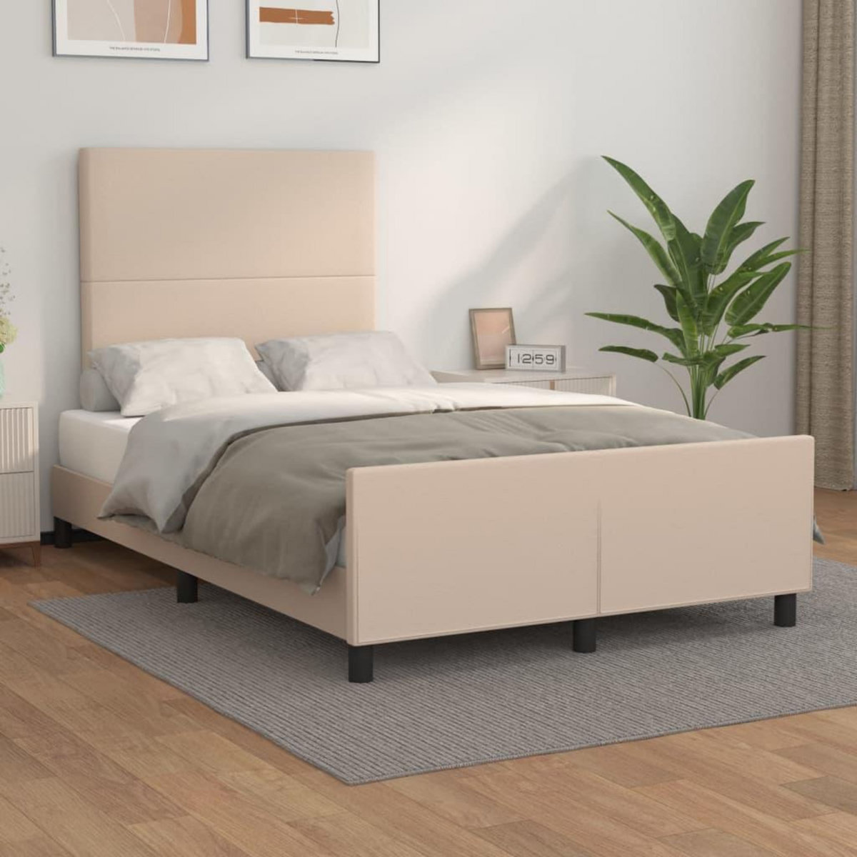 VIDAXL Cadre de lit sans matelas cappuccino 120x200 cm similicuir