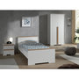 Voir la diapositive 1 : Paris Prix Pack - Lit Enfant, Chevet & Armoire  London  Blanc