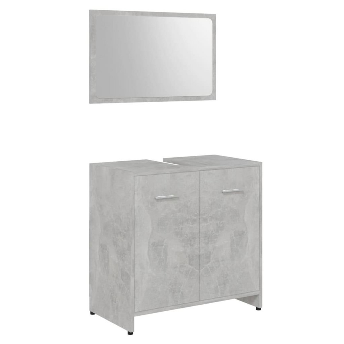 VIDAXL Ensemble de meubles de bain 3 pcs Gris beton Bois d'ingenierie