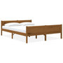 Voir la diapositive 1 : VIDAXL Cadre de lit sans matelas pin massif marron miel 160x200 cm