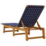 Voir la diapositive 5 : VIDAXL Chaises longues bleu fonce bois d'acacia solide et tissu