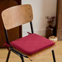 Voir la diapositive 4 : ATMOSPHERA Galette de Chaise Uni  Lilou  38x38cm Rouge Grenat