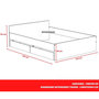 Voir la diapositive 4 : Lit avec rangements 140x190 cm, 2 tiroirs et tête de lit CAMA