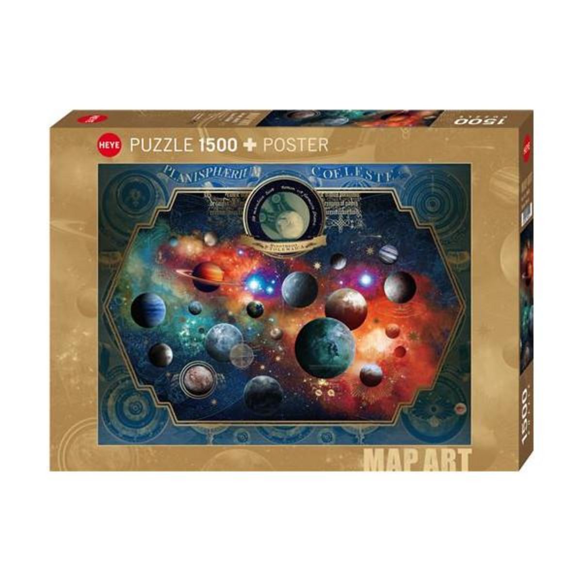 Heye Puzzle 1500 pièces Heye Map Art Space World
