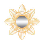 URBAN LIVING Miroir Marguerite Natural living en rotin - Diam 62 cm