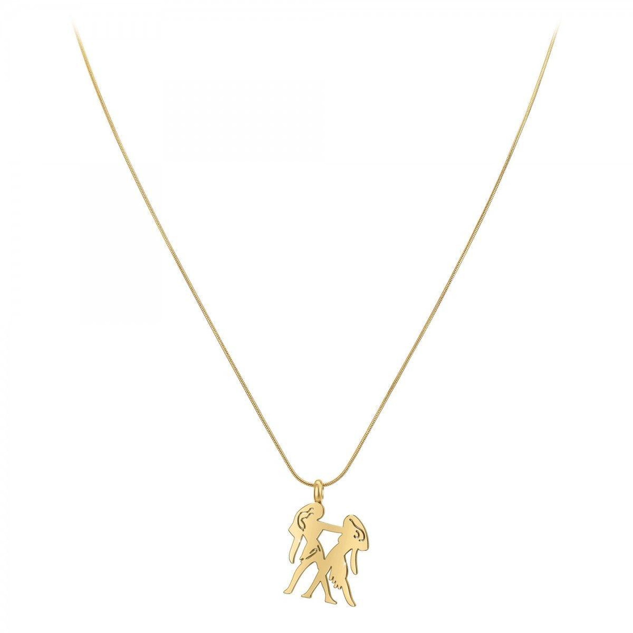 Voir la diapositive 3 : SC BOHEME Collier astrologie  Gémeaux  SC Bohème en Acier Finement doré