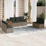 Voir la diapositive 1 : VIDAXL Salon de jardin avec coussins 7 pcs gris resine tressee