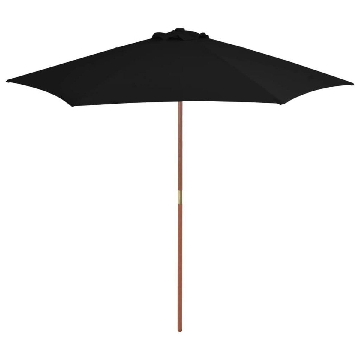 VIDAXL Parasol de jardin avec mat en bois noir 270 cm