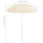 Voir la diapositive 5 : VIDAXL Parasol de jardin avec mat en acier sable 180 cm