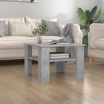 VIDAXL Table basse Gris beton 60x60x42 cm Bois d'ingenierie