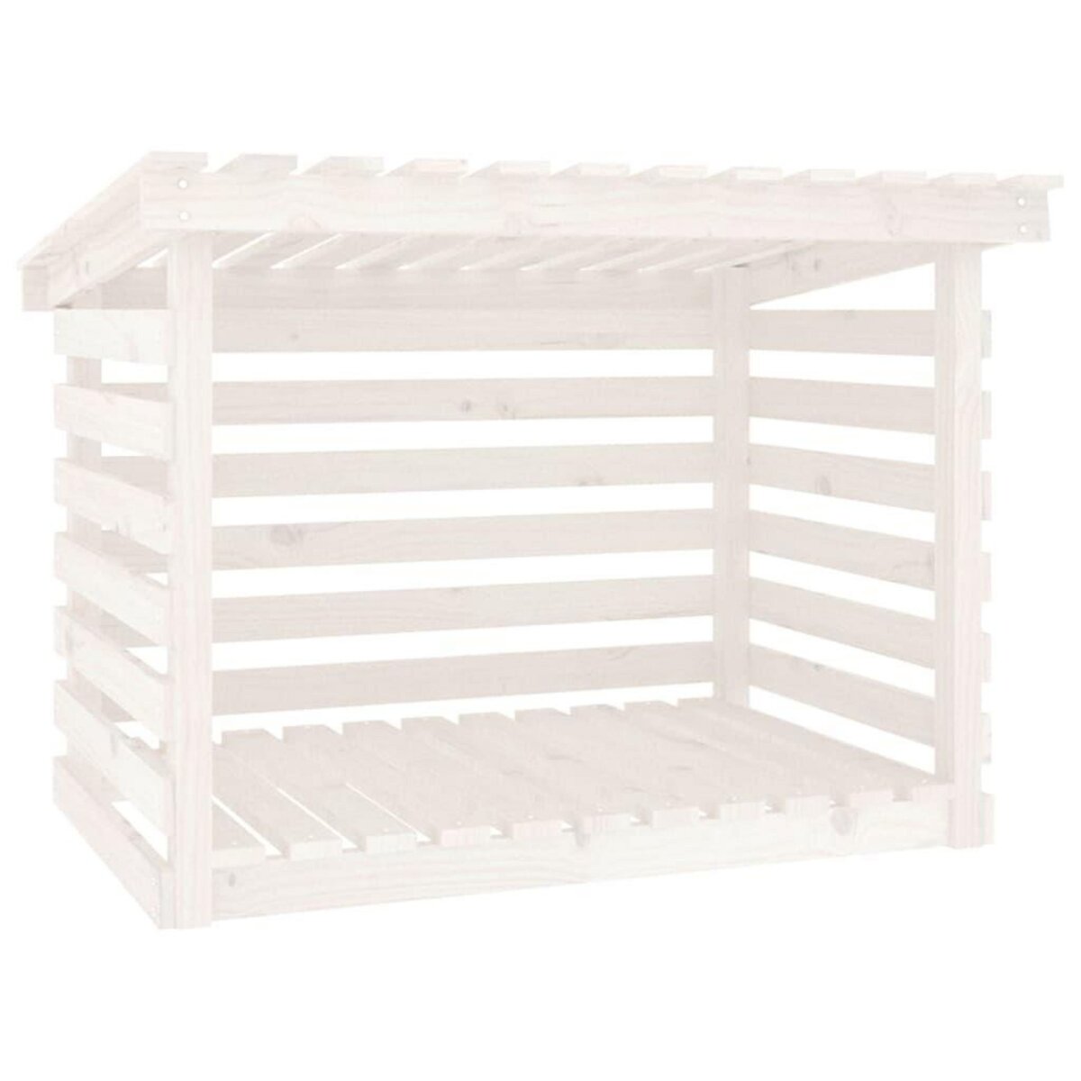 VIDAXL Support pour bois de chauffage Blanc 108x73x79 cm Bois de pin