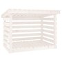 Voir la diapositive 2 : VIDAXL Support pour bois de chauffage Blanc 108x73x79 cm Bois de pin