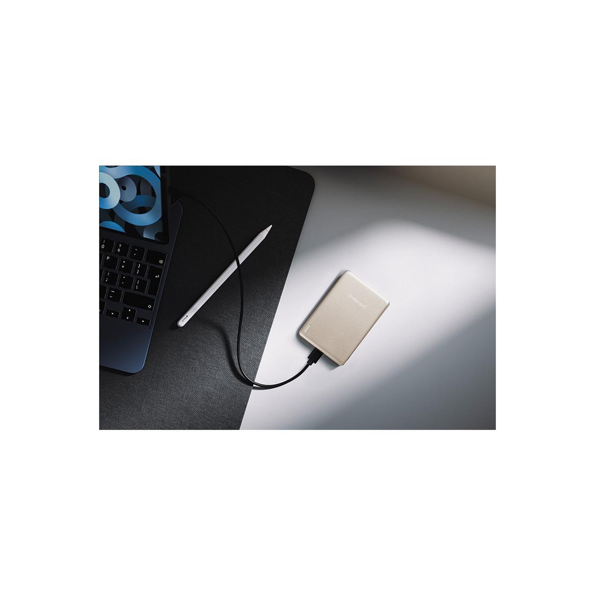 Voir la diapositive 3 : Intenso Intenso batterie externe magnétique mw5000 5000 mah – compatible magsafe, charge sans fil 15w, usb-c pd 20w, fine & compacte – testée en allemagne – champagne