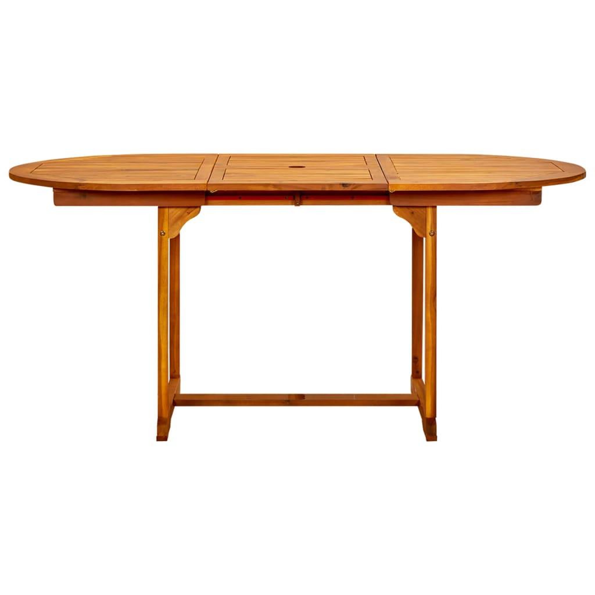 Voir la diapositive 5 : VIDAXL Table a dîner de jardin (120-170)x80x75 cm Bois d'acacia massif