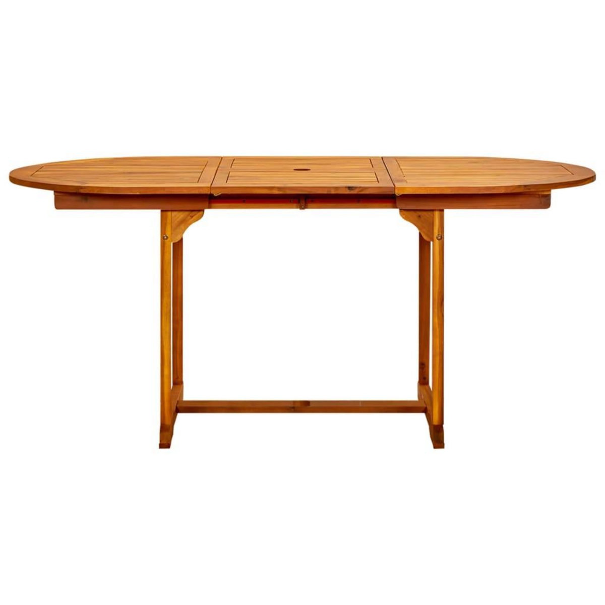 VIDAXL Table a dîner de jardin (120-170)x80x75 cm Bois d'acacia massif