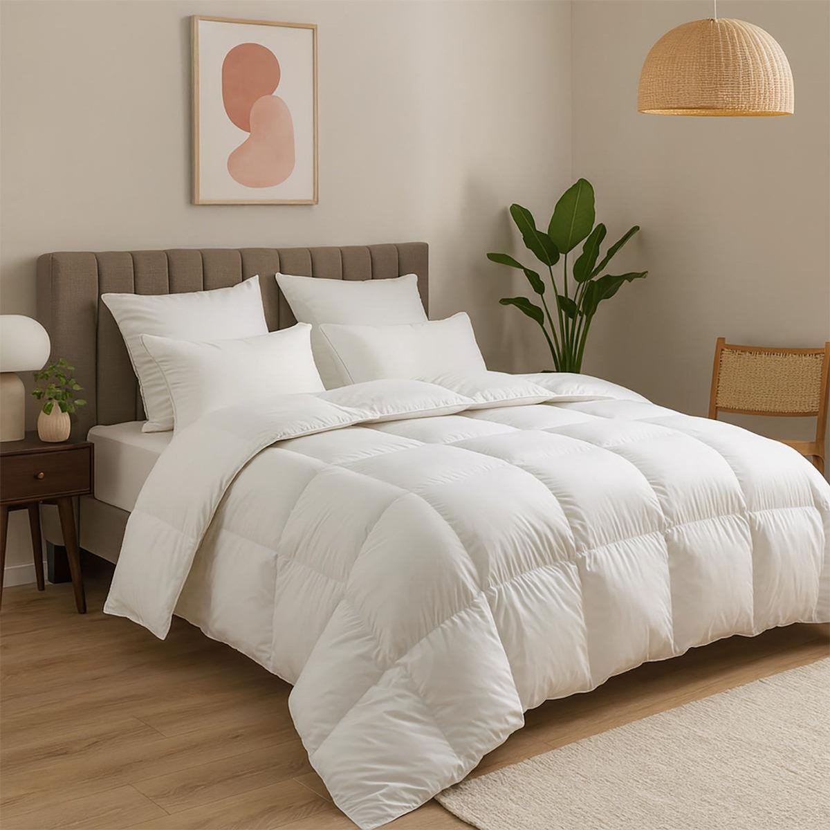 DUNLOPILLO Pack Couette Tempérée et Oreiller Essentiel Medium