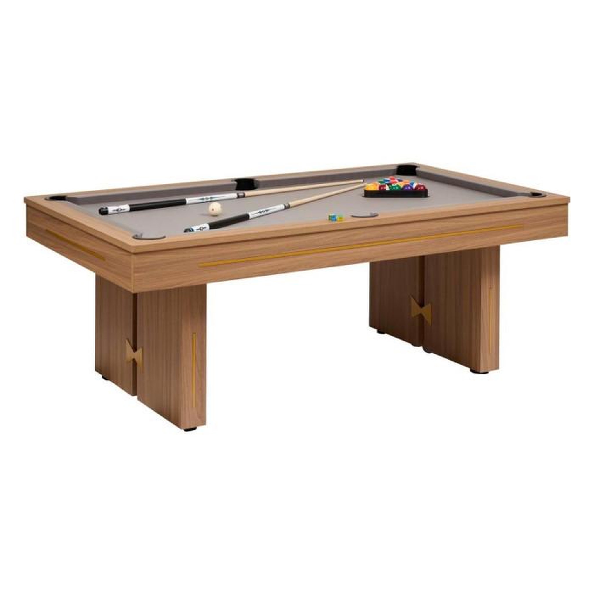 Voir la diapositive 3 : ATMOSPHERA Table de Billard 3 en 1  Dave  215cm Marron