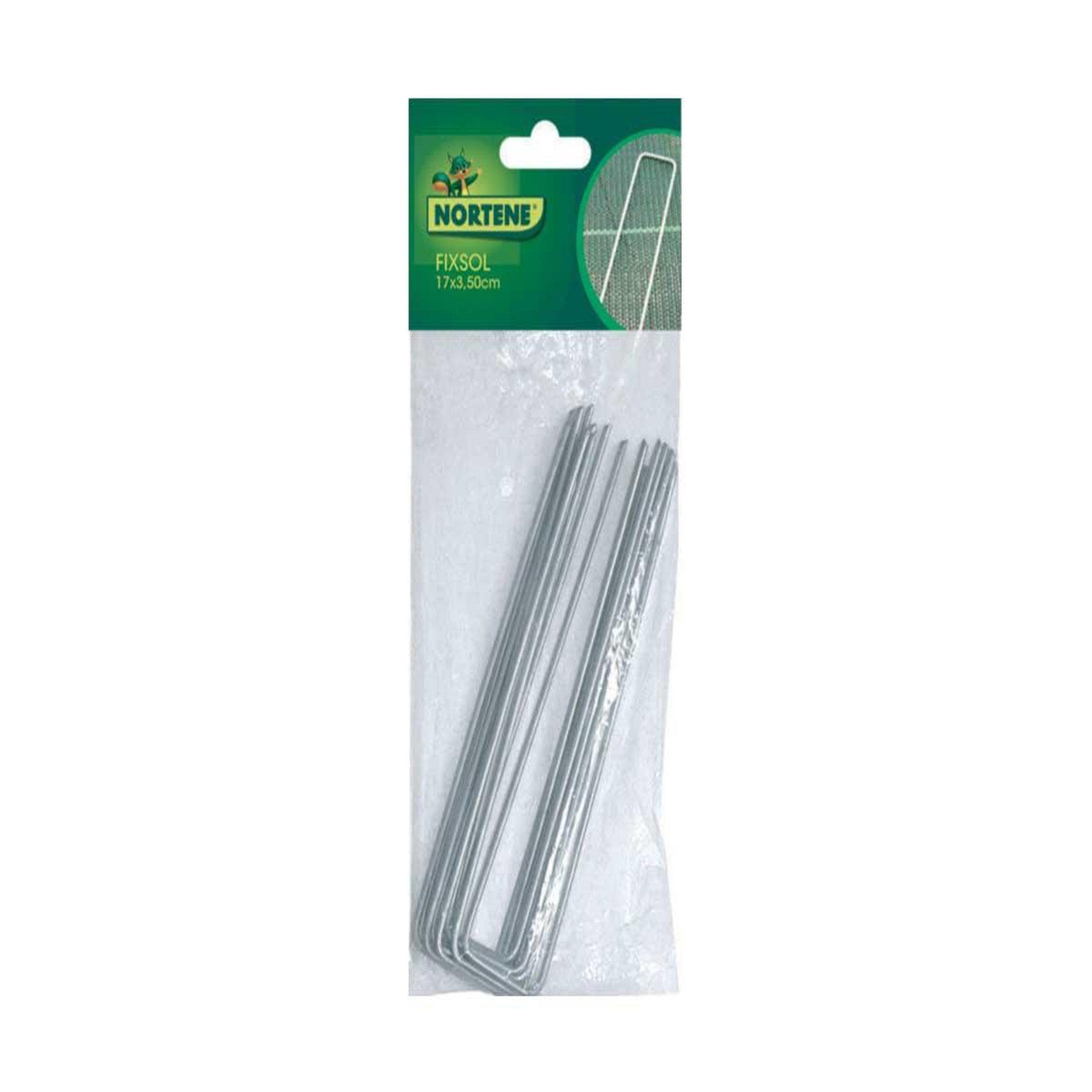 Nortene 10 Agrafes pour fixation FIXSOL - Métal - 17 x 3,50 cm