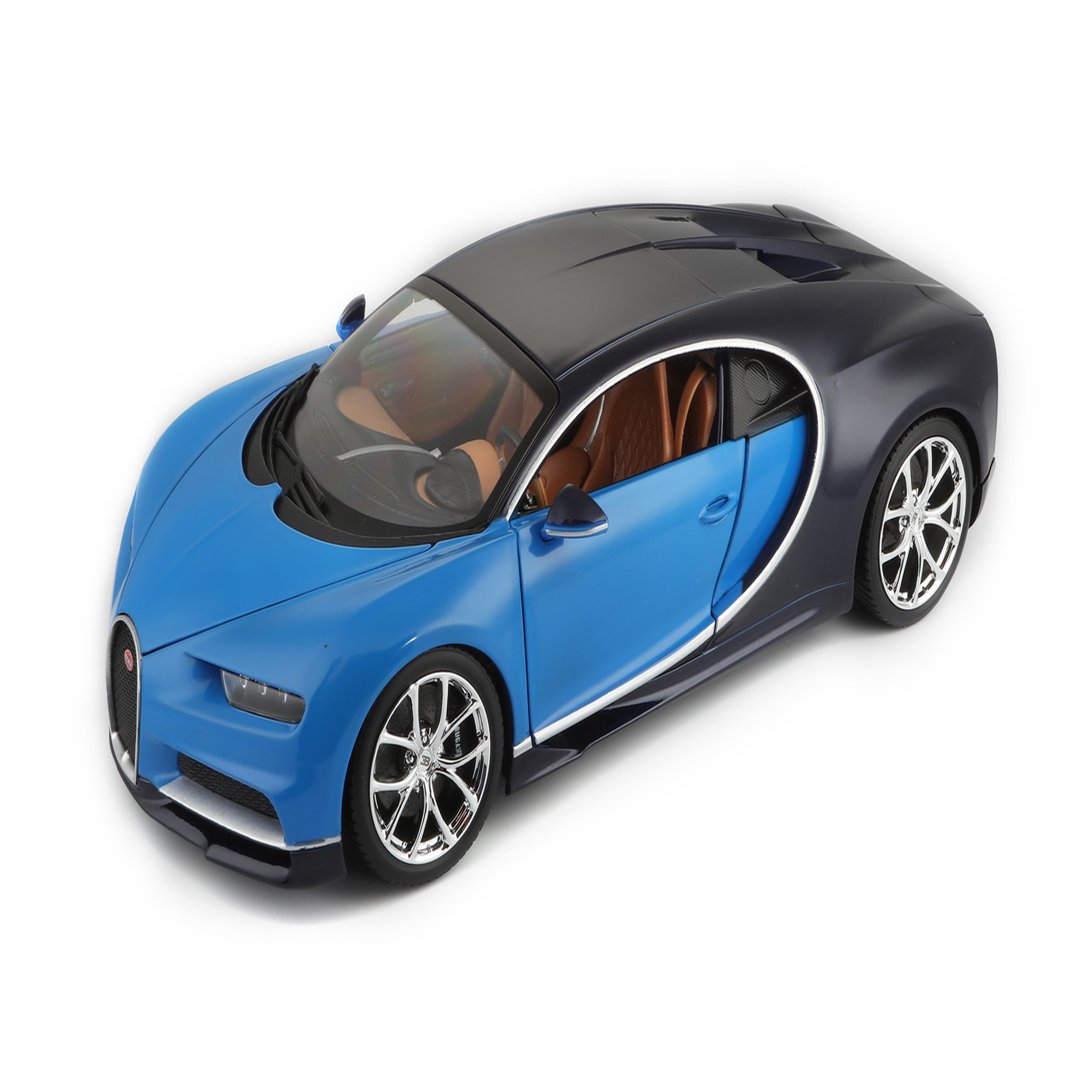 Voir la diapositive 1 : Bburago Bugatti chiron bleu 1/18e