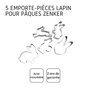 Voir la diapositive 4 : ZENKER Set de 5 emporte-pièces  en forme de lapin de pâques Zenker Pâques