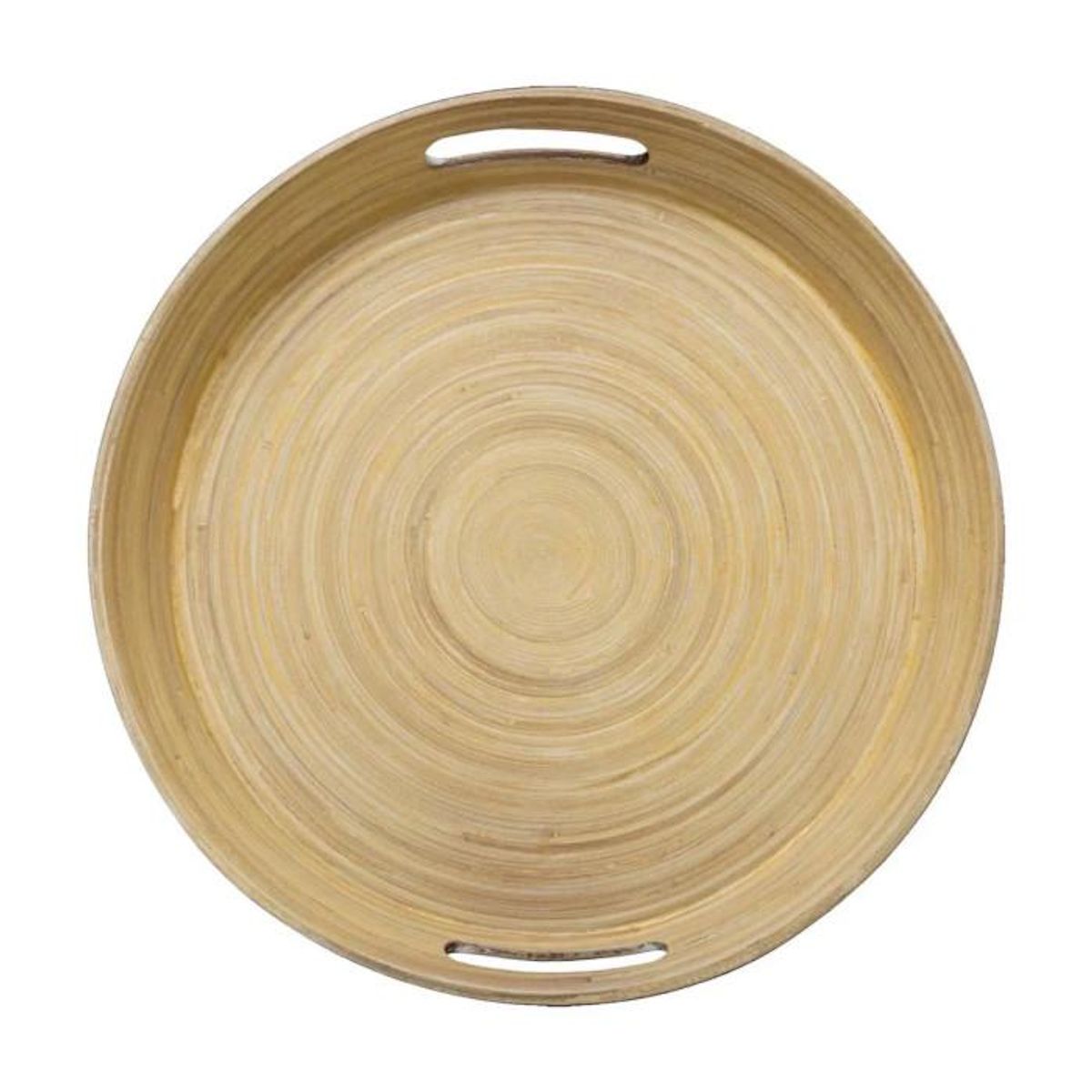 FIVE Plateau Rond en Bambou  Modern  42cm Charbon