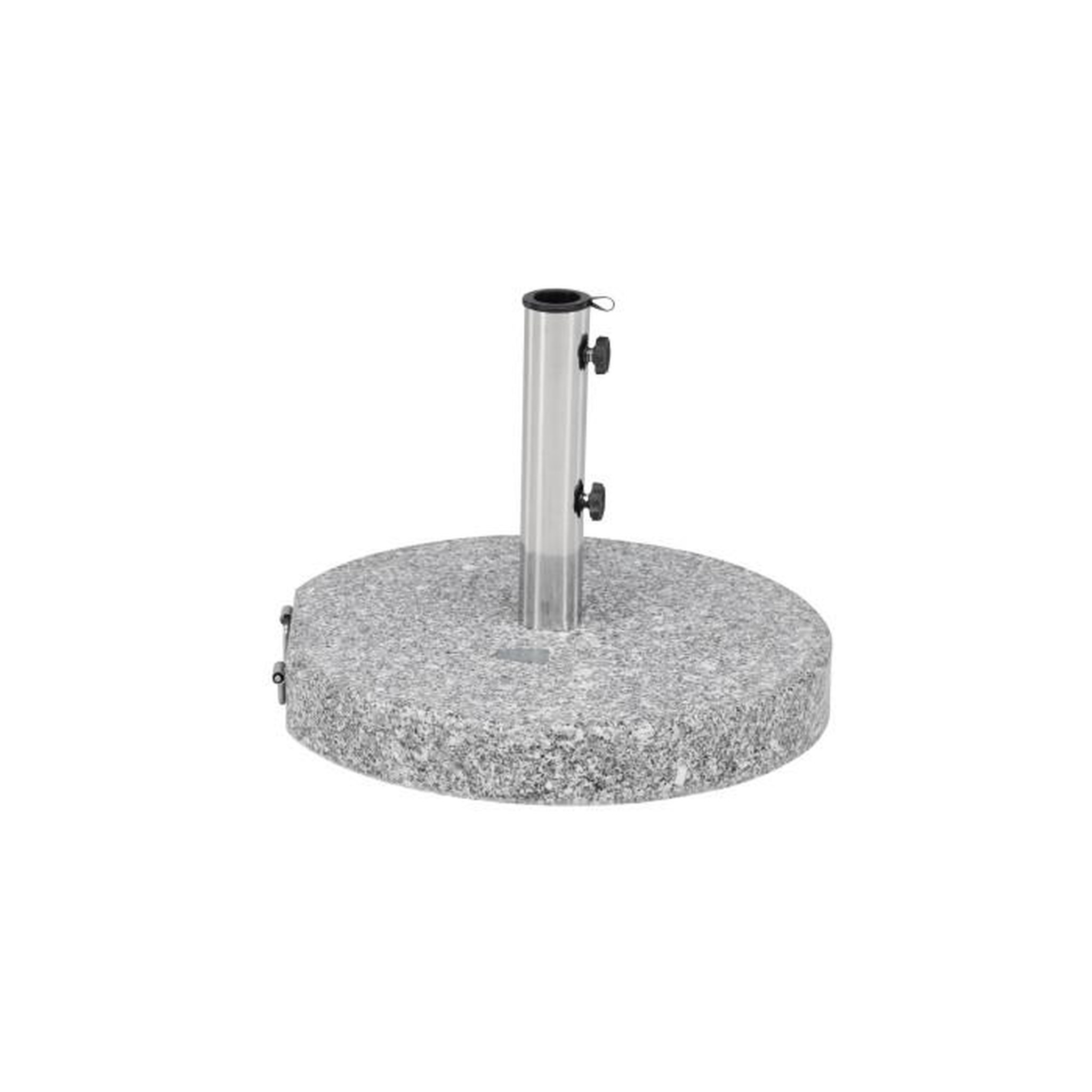 Voir la diapositive 3 : Paris Prix Pied de Parasol Moucheté Rond  Stathera  50cm Gris