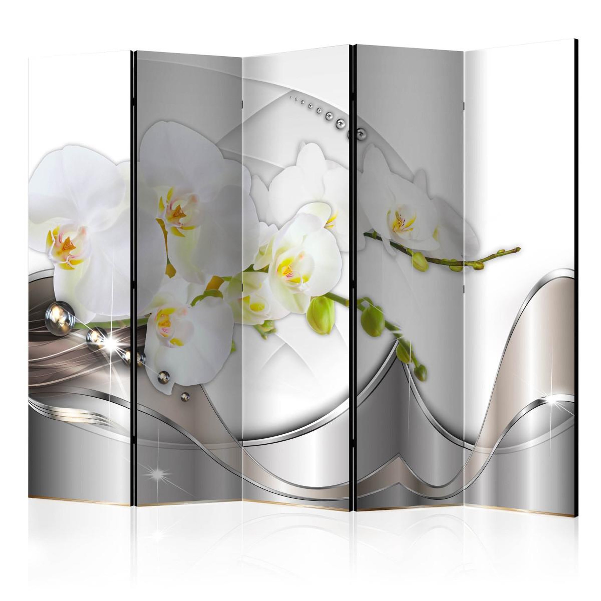 Paris Prix Paravent 5 volets  pearl dance of orchids  172x225cm