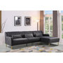 Voir la diapositive 2 : Habitat et Jardin Canapé d'angle en velours  Oliver  - 275 x 161 x 81 cm - 5 places - Gris - Angle droit