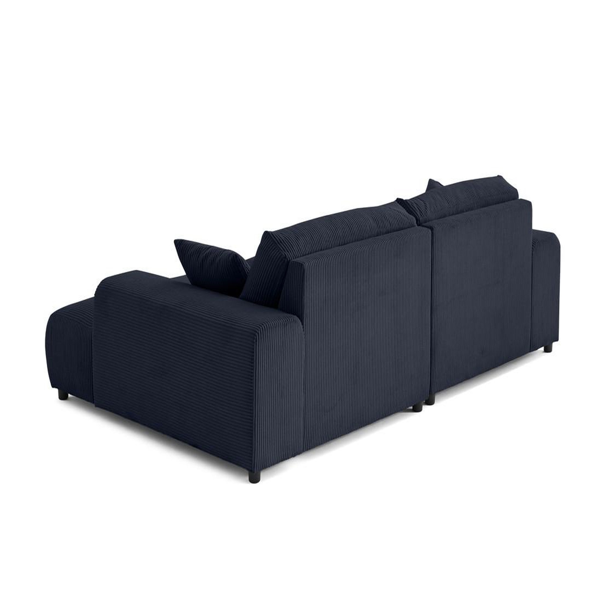 Voir la diapositive 5 : LISA DESIGN Garance - canapé droit 4 places double méridienne - assise profonde - en velours côtelé