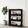 Voir la diapositive 3 : VIDAXL Bibliotheque/Cloison Noir 80x30x103 cm Bois d'ingenierie