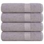 Voir la diapositive 1 : VIDAXL Serviettes de douche 4 pcs gris 70x140 cm 360 g m² 100% coton