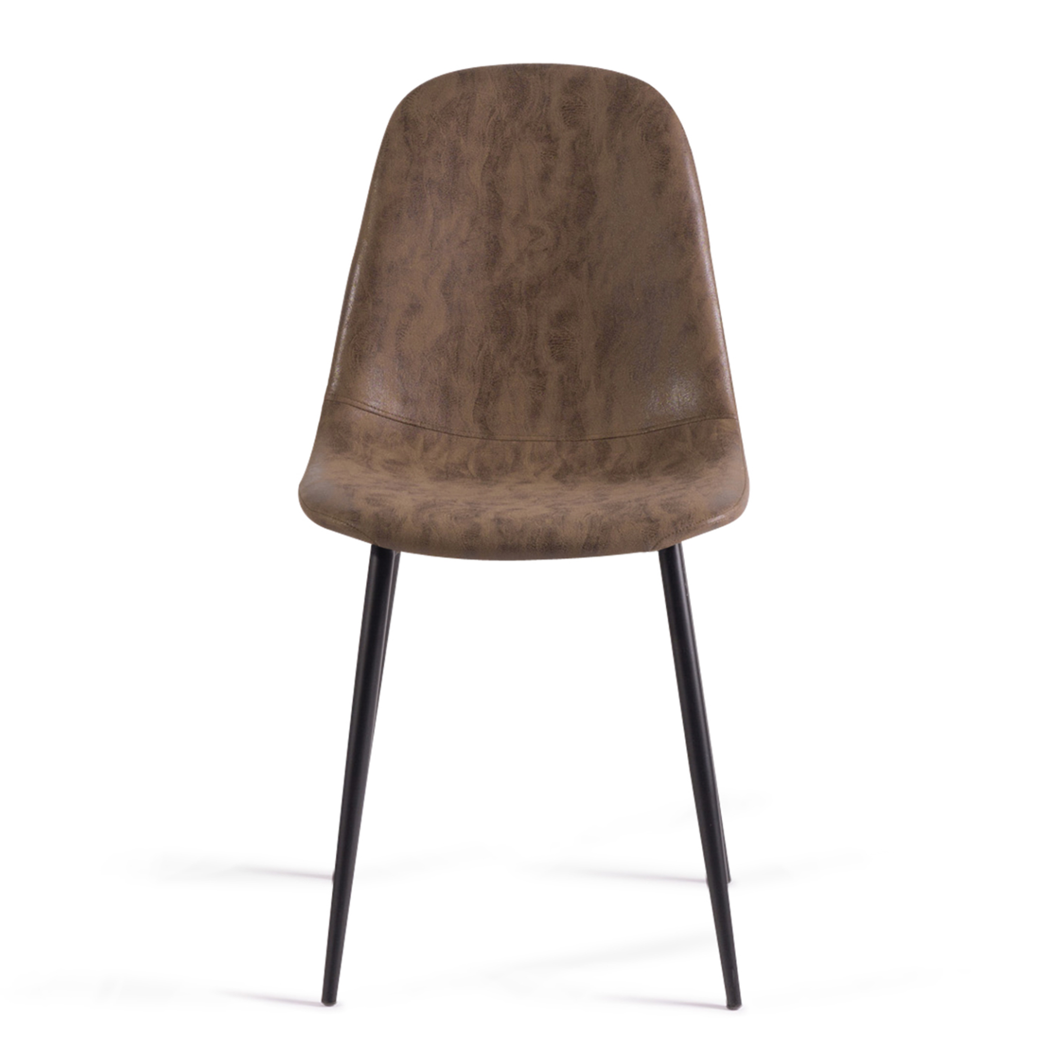 Voir la diapositive 3 : ID MARKET Lot de 6 chaises vintage dali marron pour salle à manger
