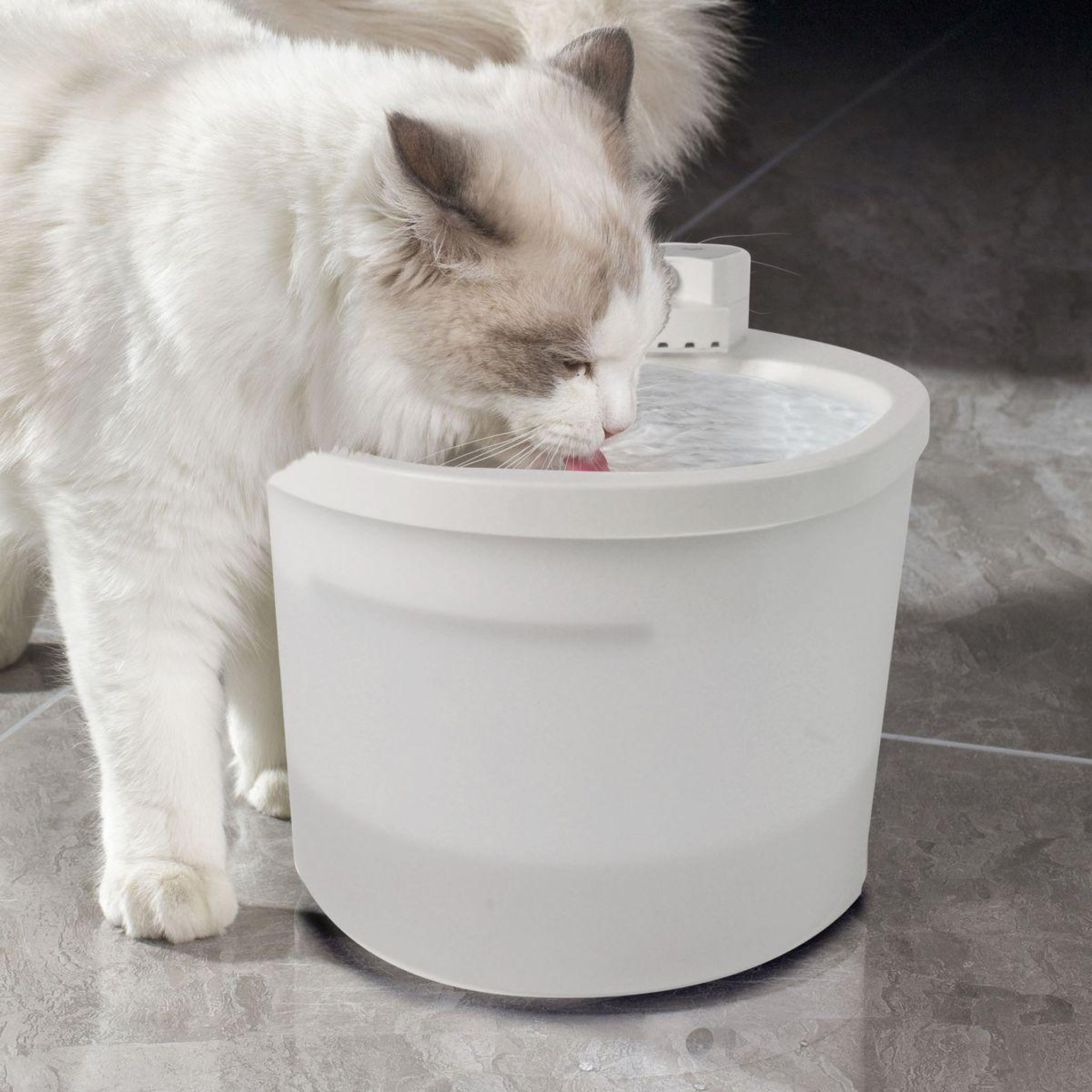 Voir la diapositive 2 : LOVE STORY Fontaine à eau  détecteur de mouvement  21cm blanc