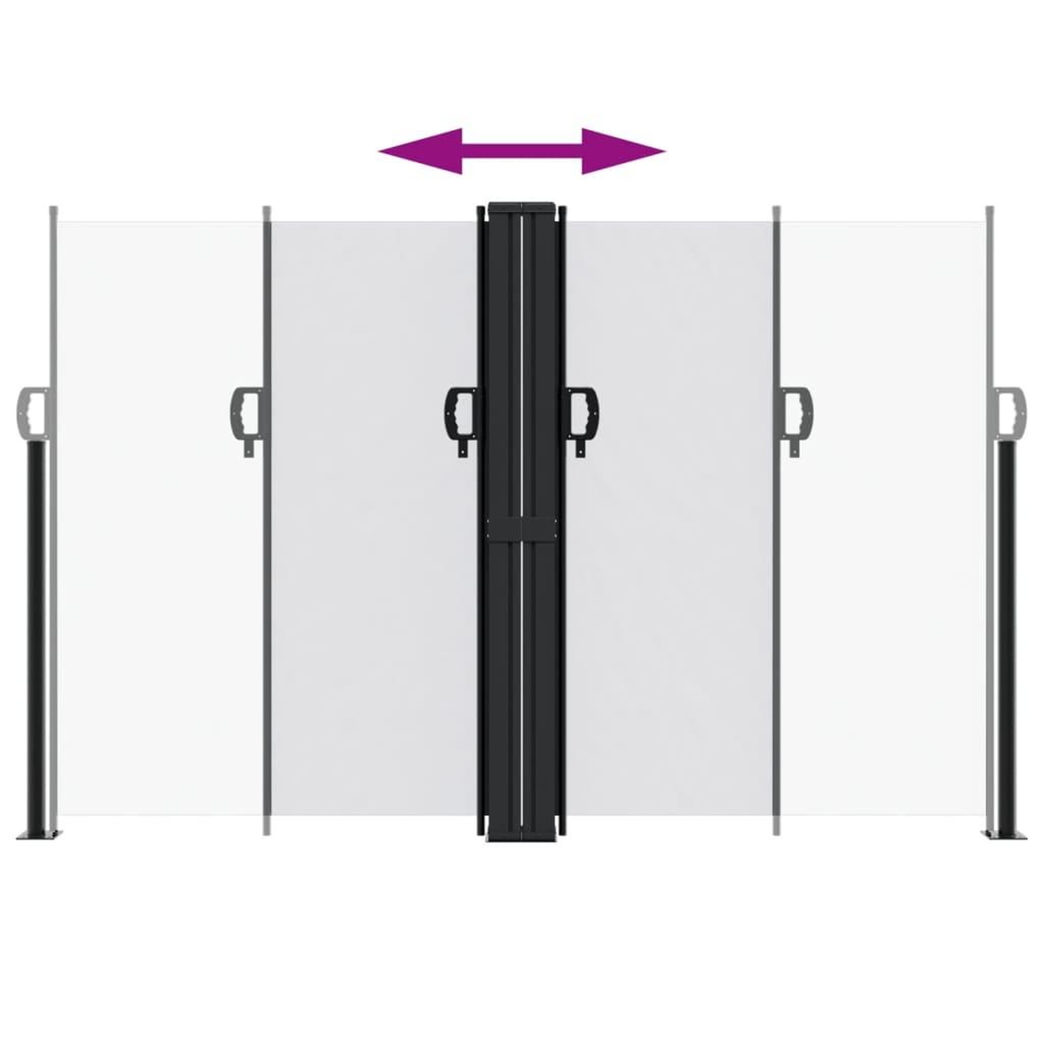 Voir la diapositive 5 : VIDAXL Auvent lateral retractable blanc 160x1000 cm
