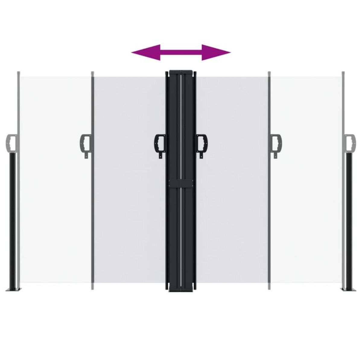 VIDAXL Auvent lateral retractable blanc 160x1000 cm